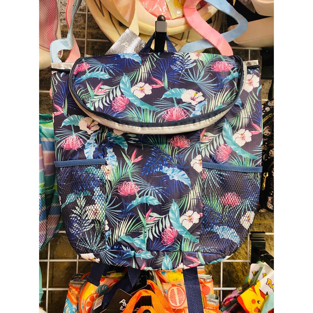 Polar Pack Backpack Cooler Tropical Floral Print
